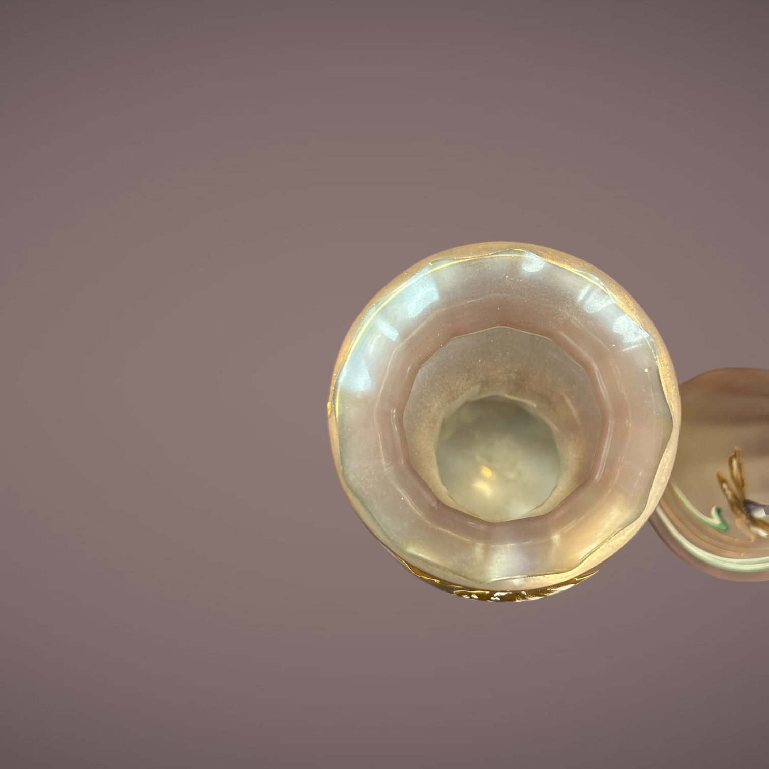 Paire de vases Art Nouveau en verre émaillé décor floral dans le style de Legras - Image 4