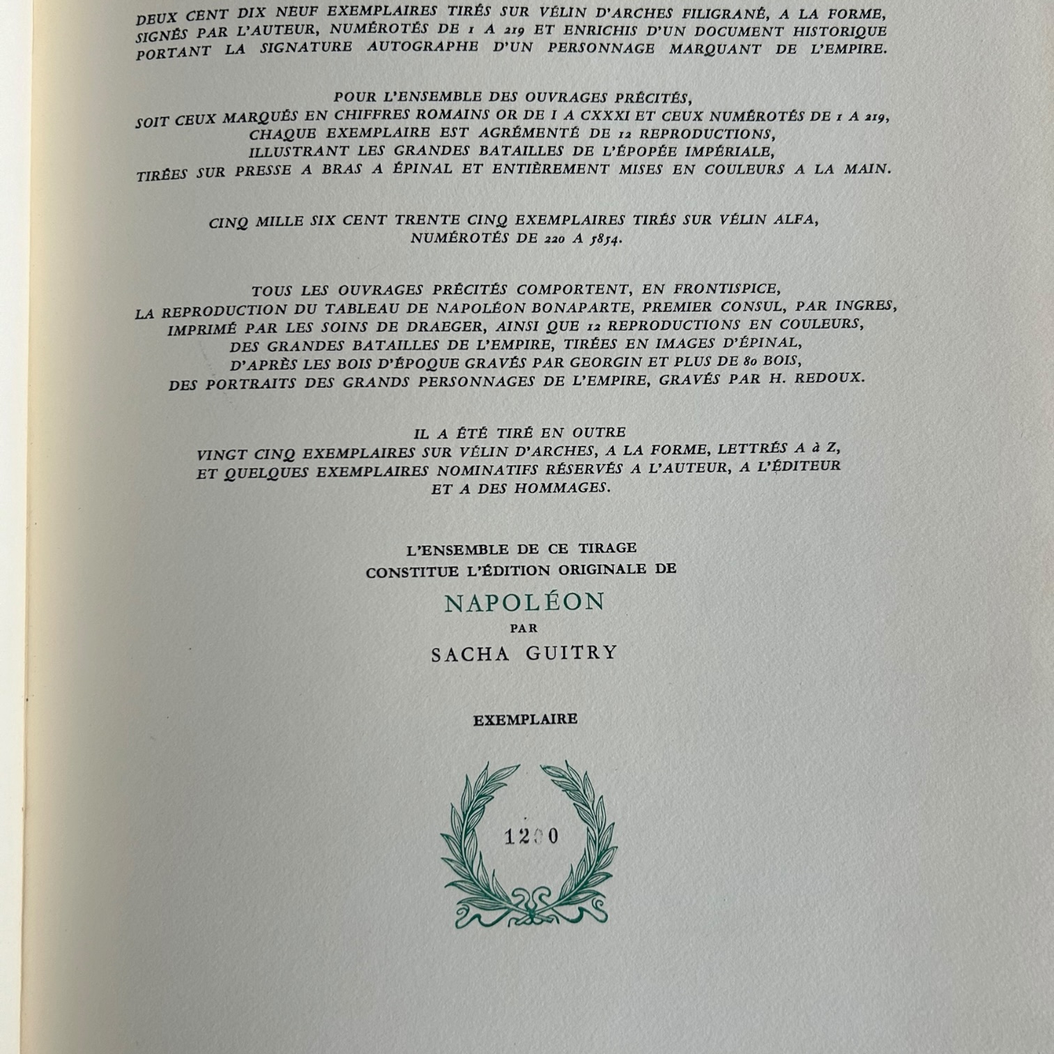Napoléon - Sacha Guitry– édition limitée numérotée - Raoul Solar 1955 - Image 5